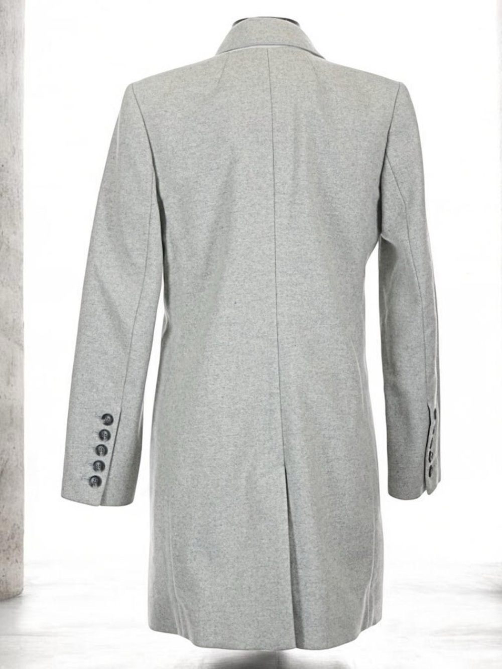 Banana Republic Light Gray Coat Jacket Size 6 | Classic Tailored Blazer Coat - Picture 6 of 16